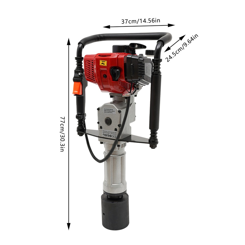 Mixed Oil Powered Pile Driver 52 CC Post Driver Two Stroke Post Driver Air Cool