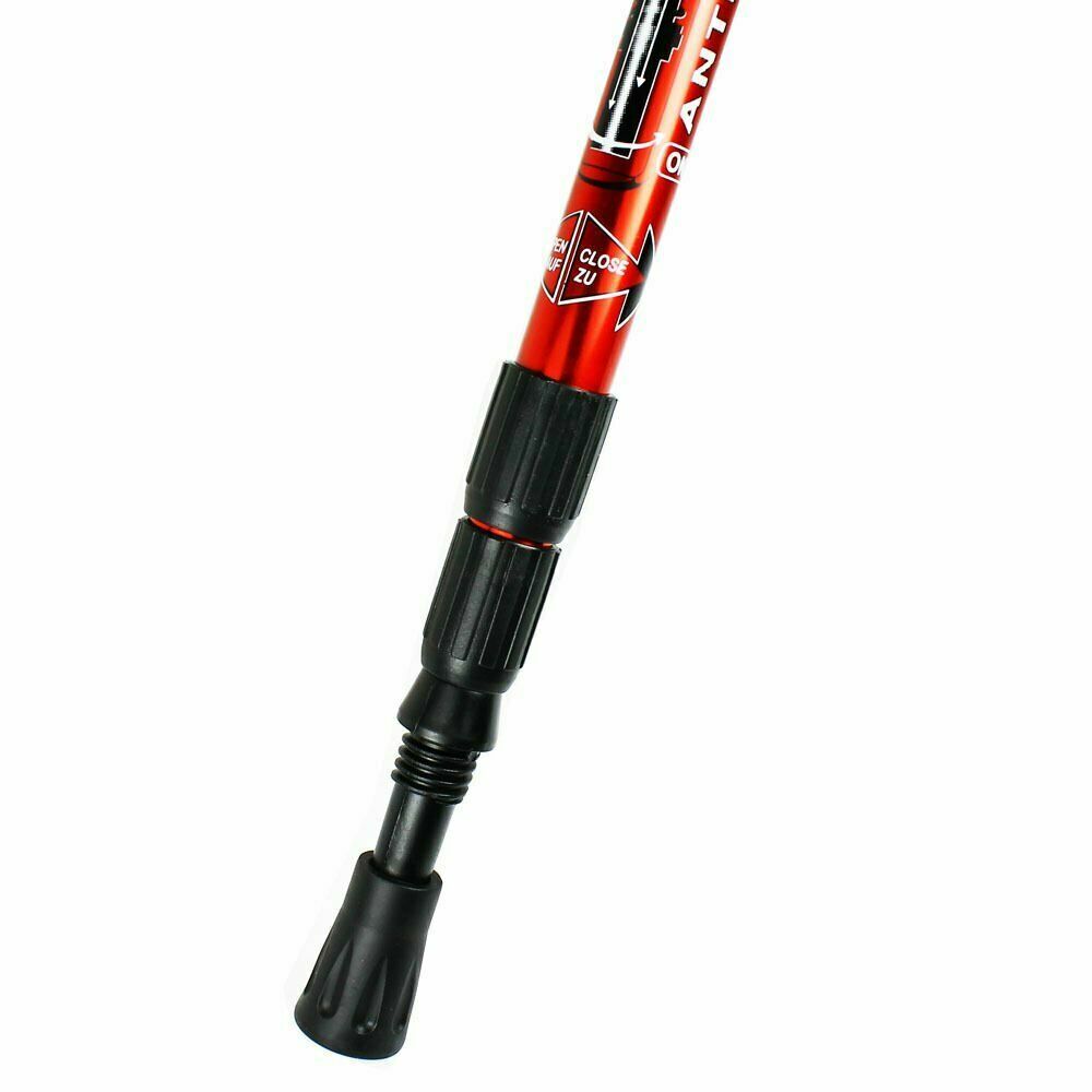 Anti-shock Walking Hiking Stick 3 Section Retractable Adjustable Trekking Stick