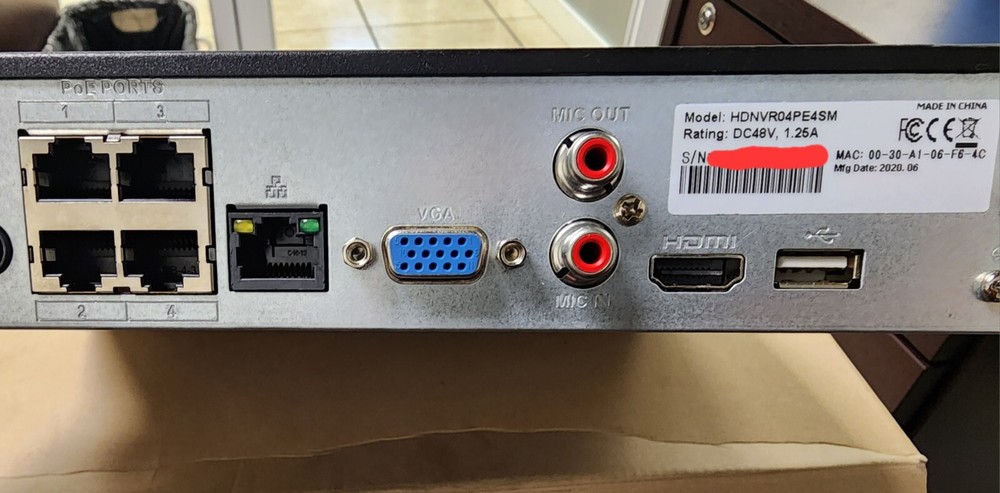 Dvr 4 Channel / Poe / 4tb Hdd / With 1 Temperature Camera