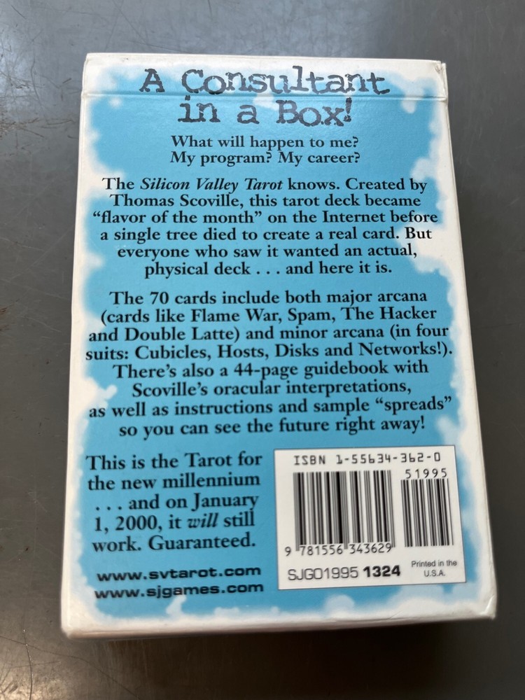 Silicon Valley Tarot - Steve Jackson, 70-Card Deck First Edition 1998