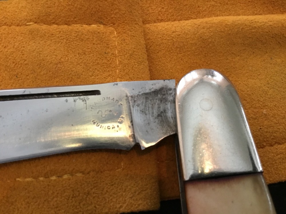 Custom Jerry Van Eizenga Nunica, MI STAG Handle Slipjoint Folder Folding Knife