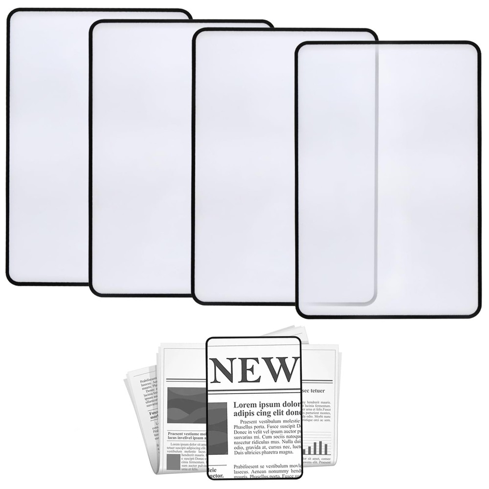 Page Magnifying Sheet 3X 7x4.72" Lightweight Flat Optical Lens - Ideal