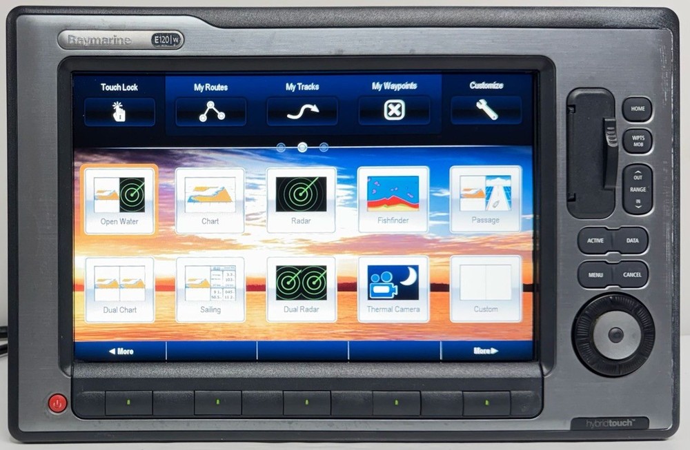 RAYMARINE E 120W WIDESCREEN HYBRIDTOUCH CHARTPLOTTER/MULTIFUNCTION DISPLAY
