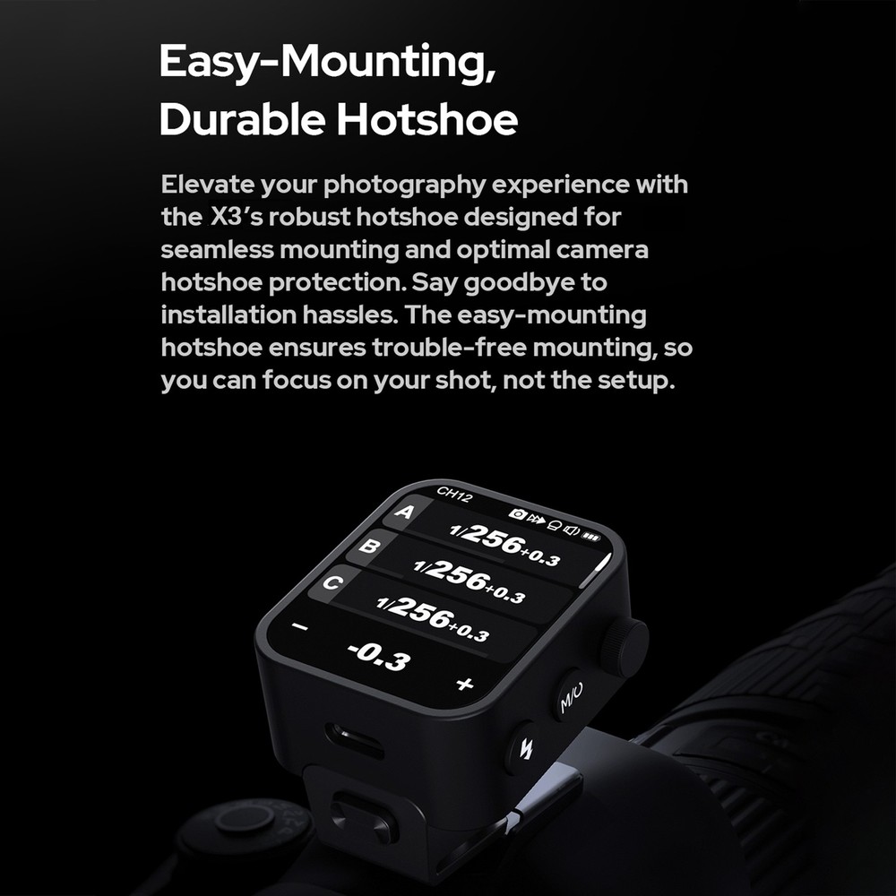Godox X3S Wireless Flash Trigger AutoFlash OLED Touchscreen For Camera YHVR
