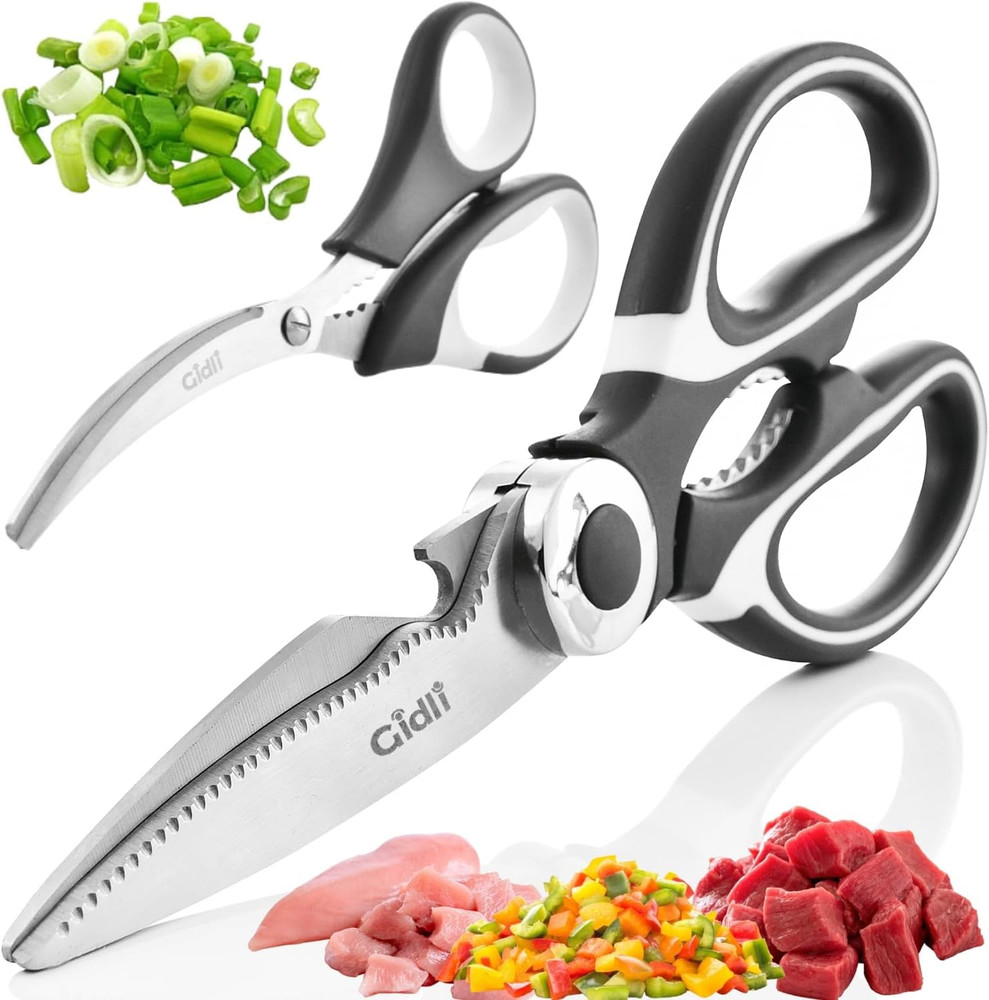Kitchen Shears by  - Liftime Replacement Warranty* - Includes Seafood Scissors a
