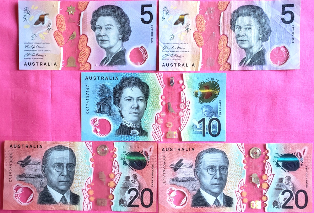 Australia $60.00 Dollar Lot Mixed Banknote Circulated + UNC