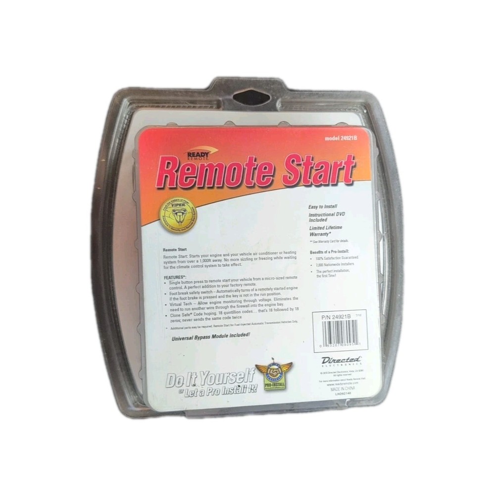 Ready Remote 24921 Basic Remote Start System Sealed, Brand New