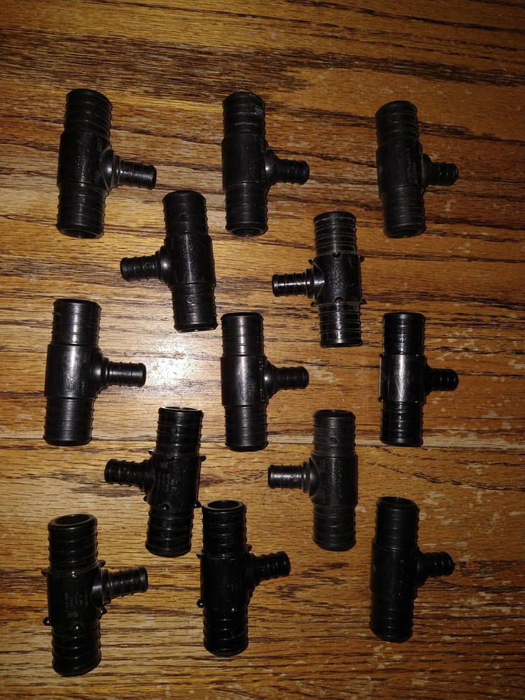 13 Pcs 1" x 1" x 1/2" Pex  Tee, Poly Alloy (D1)