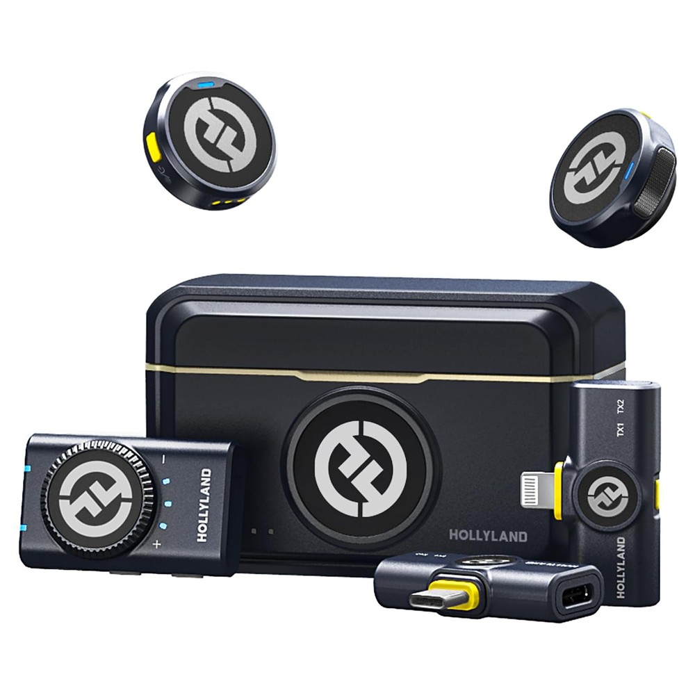 Hollyland Lark M2 Wireless Microphone for iPhone/Camera/Android/PC 48kHz/24 bit