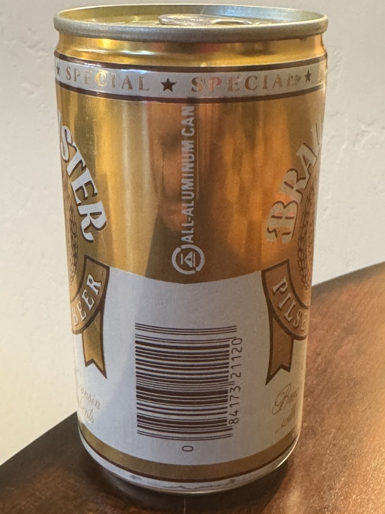 Braumeister Pilsener - Empty Beer Can Bottom-opened