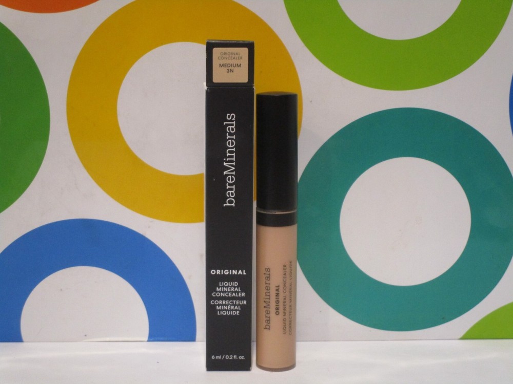 BARE MINERALS ~ ORIGINAL LIQUID MINERAL CONCEALER ~ MEDIUM 3N ~ 0.2 OZ