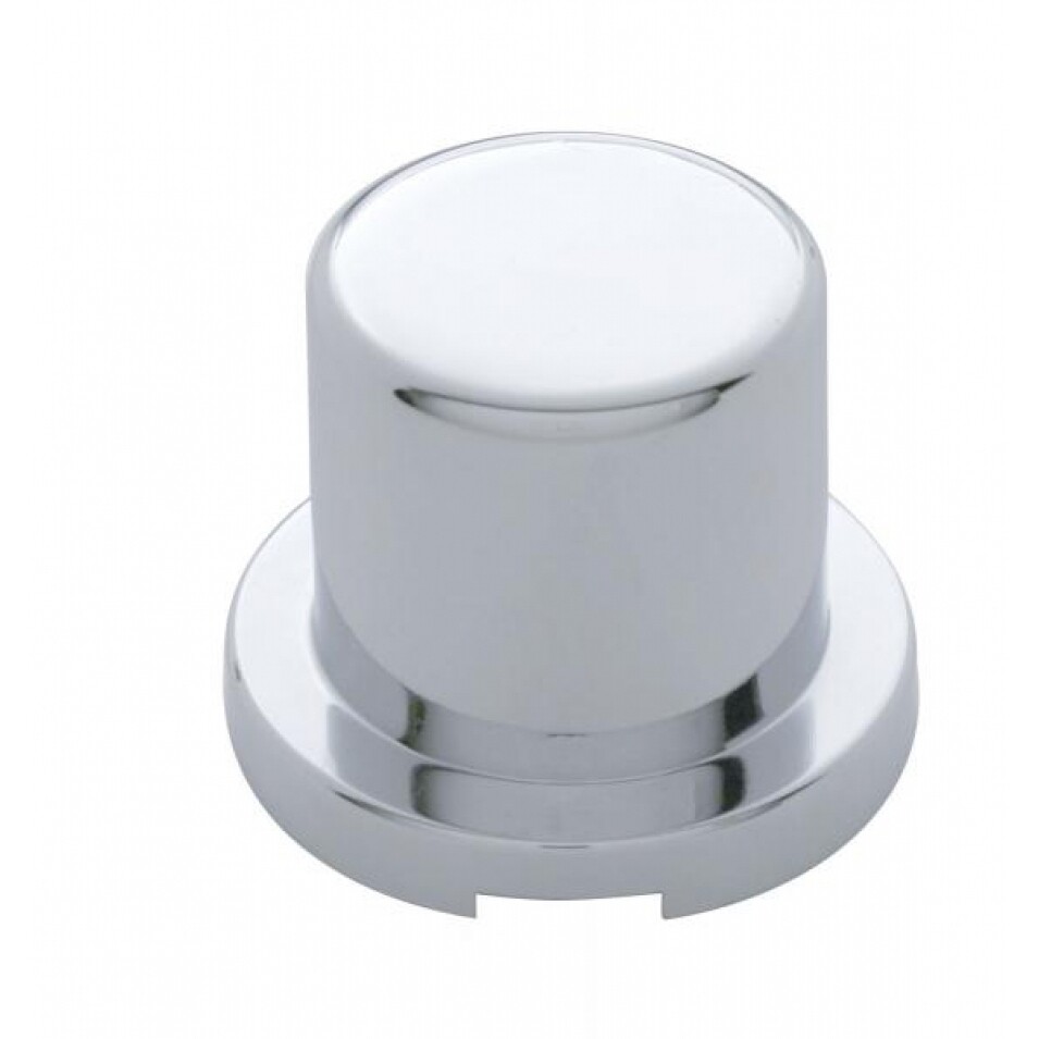 5/8" x 1" Chrome Plastic Flat Top Nut Cover - Push-On - 10 Pack