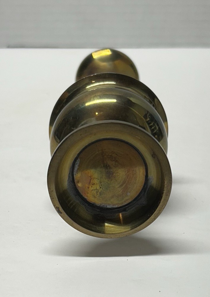 Vintage Solid Brass Bud Vase 7" Made In India