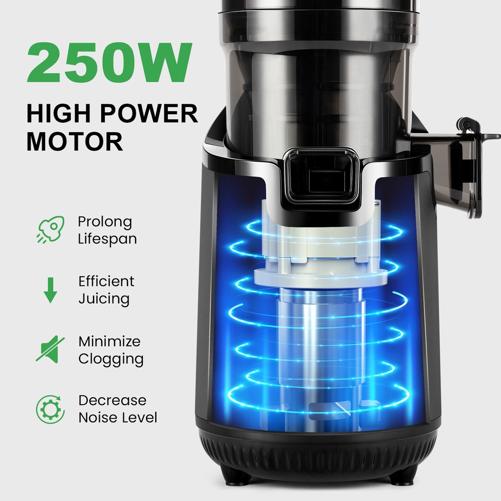 Ventray Slow Masticating Juicer Cold Press Juicer with 5.1" Extra Big Feed Chute