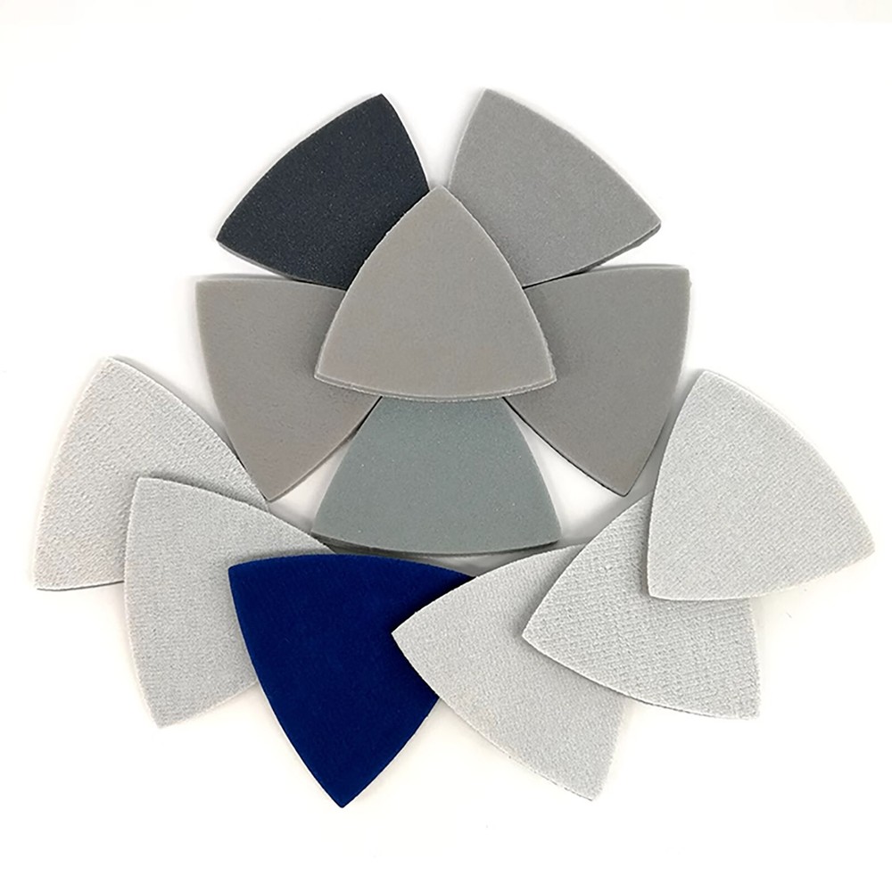 Mouse Sander Triangle Sandpaper Detail Sanding Pads Hook Loop 300-3000 Grit Gray