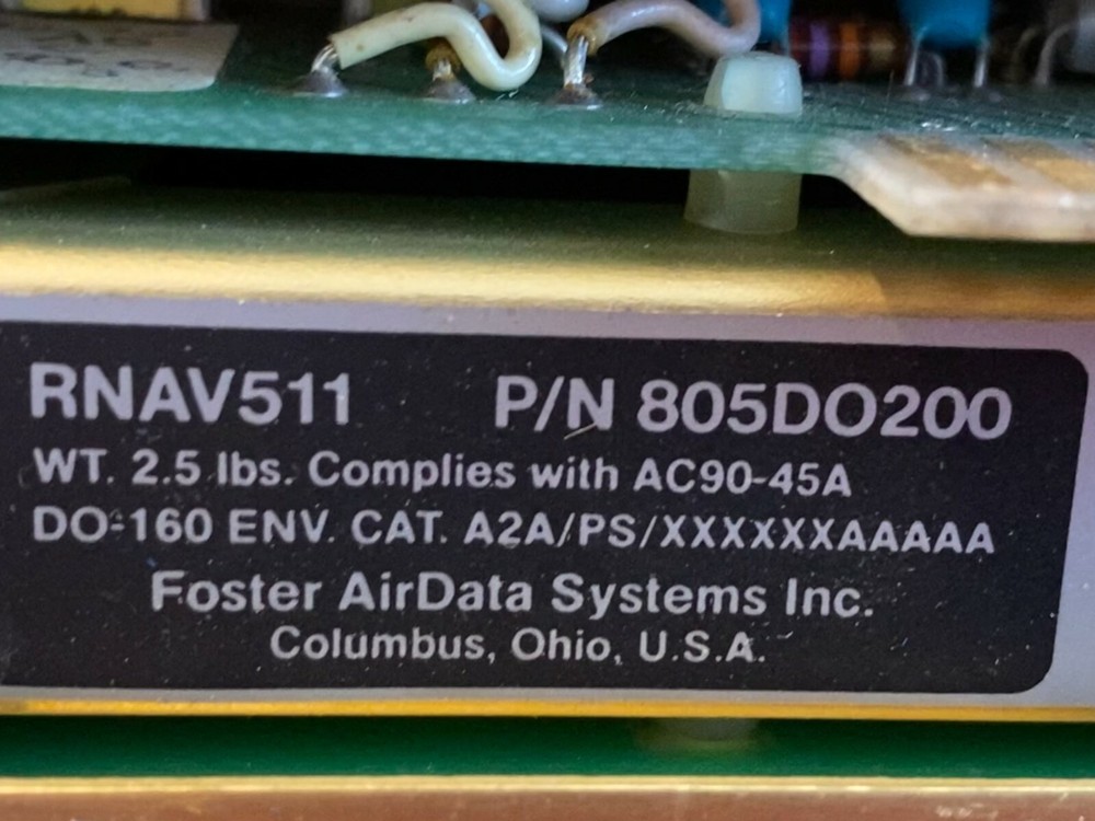 FOSTER AIRDATA SYSTEMS RNAV511 WITH TRAY P/N 805DO200