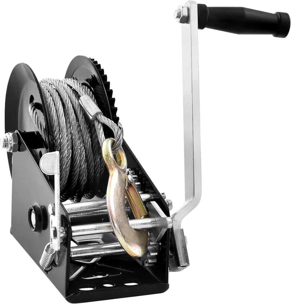 Hand Winch, 3500 Lbs Pulling Capacity, Boat Trailer Winch Heavy Duty Rope Crank