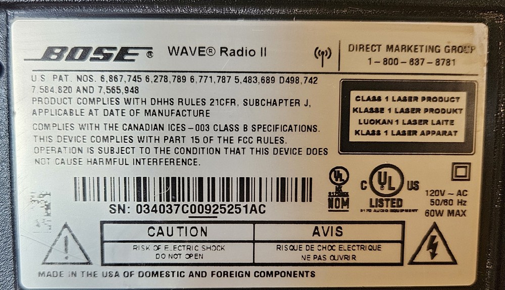 Bose Wave Radio II System AM/FM w/ Remote *Working*
