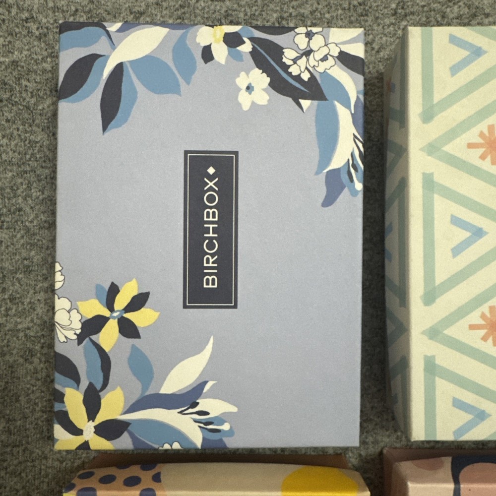 Four Empty Birchboxes for Storage or Crafting