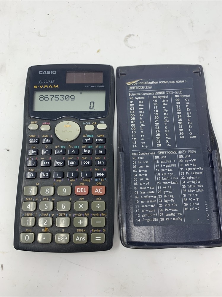 CASIO fx-991MS CALCULATOR S-VPAM - Tested & Works