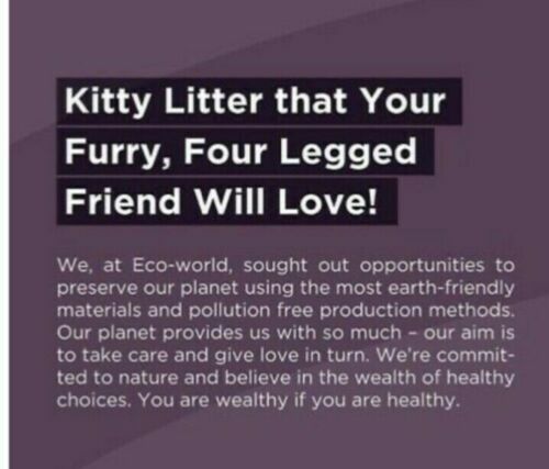 Natural Kitty Litter Unscented NonClumping Odor Control "Mindful Cat" 40 lbs box