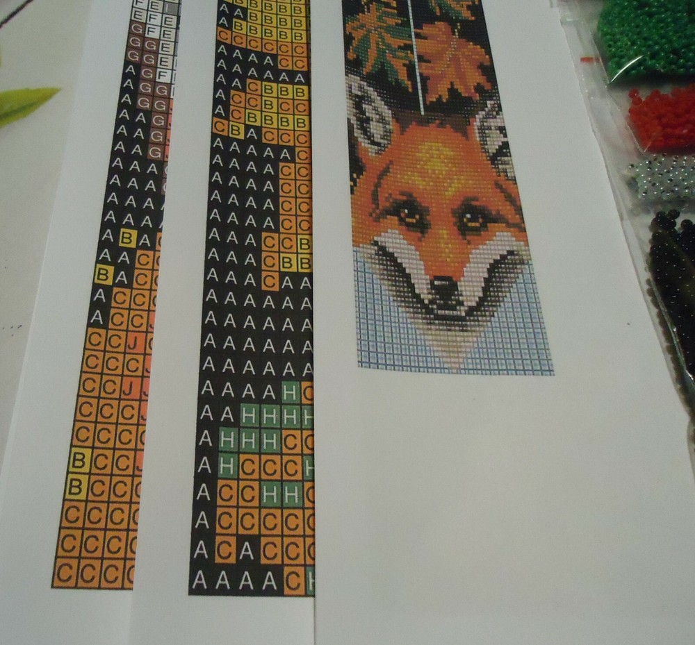 Kit for making a necklace gerdan. Beading Loom Pattern. #F1b