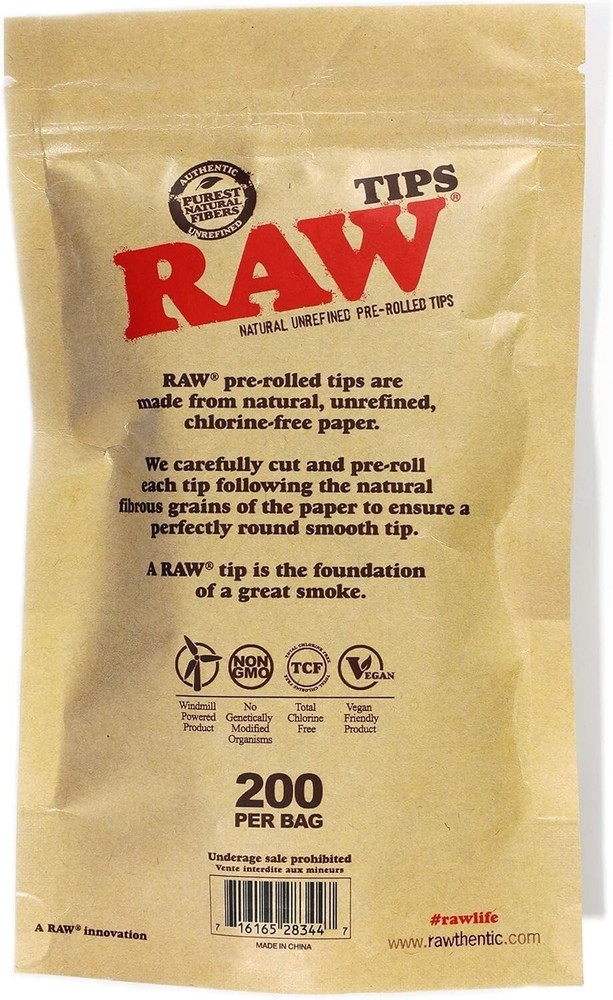 RAW Classic 1-1/4 Rolling Papers 6 pk + Filter Tips 200 Tips + 2pk 79mm roller