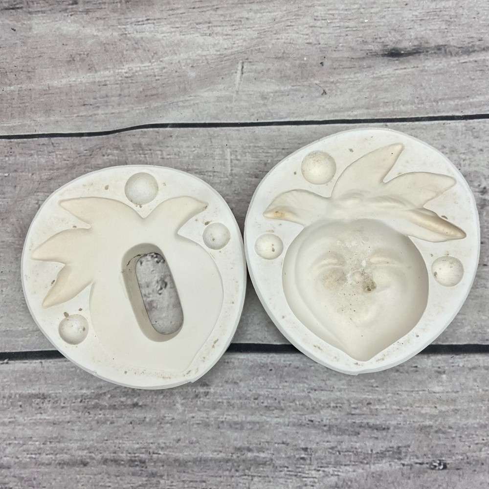 Ceramic Casting Mold Fruit Peach Plaque #R-524