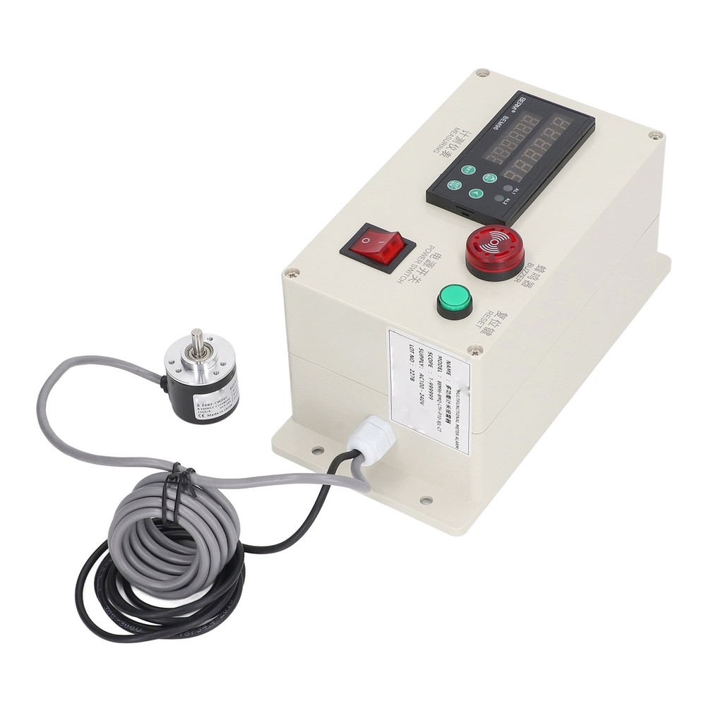 Digital Yard Meter Counter With Spring Bracket 6 Digit Roller Cable Wheel New