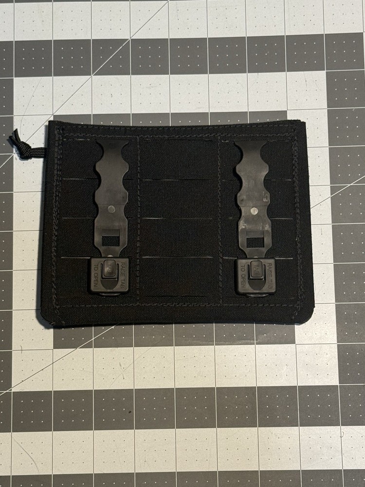 NWOT Mil Spec Monkey/Tactical Tailor Small Patch Panel Laminate - Black