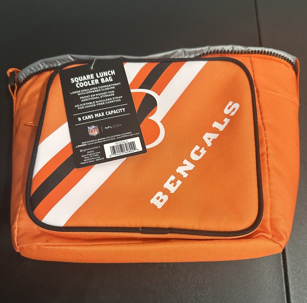 NWT IGLOO Cincinnati Bengals Square Lined 4-Pack Cooler