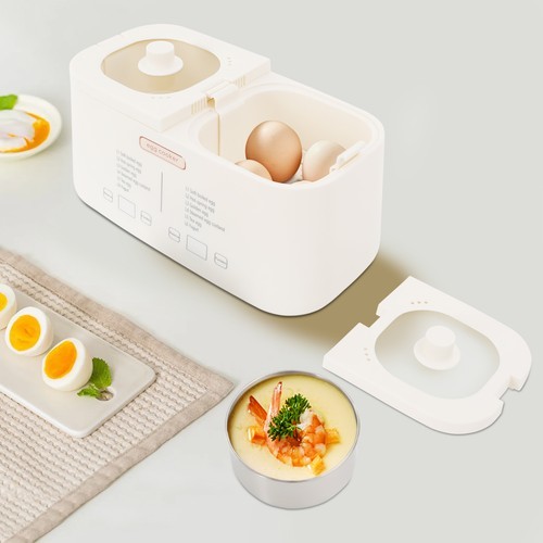 Egg Cooker Rapid Egg Cooker Egg Boiler with Auto Shut Off Feature for 8 Eggs