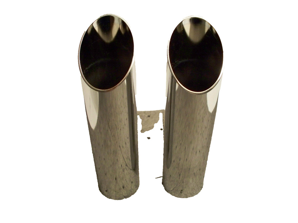 2.00" JONES CHROMED ANGLE CUT EXHAUST  TIPS- 2 PCS