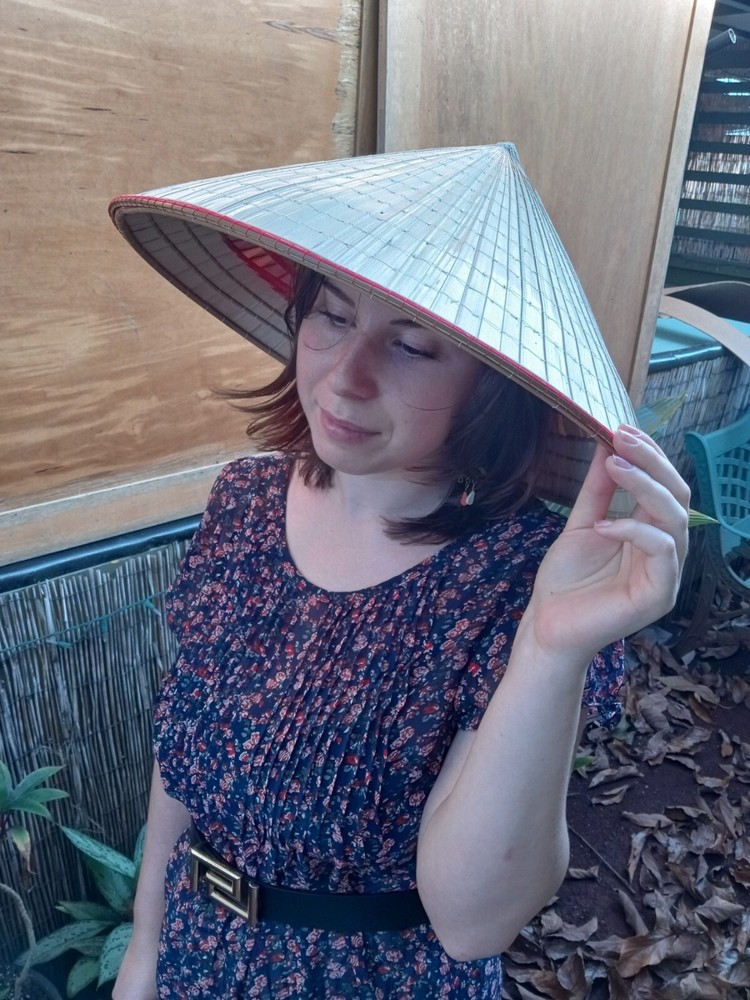 Bamboo straw hat Vietnameese Style