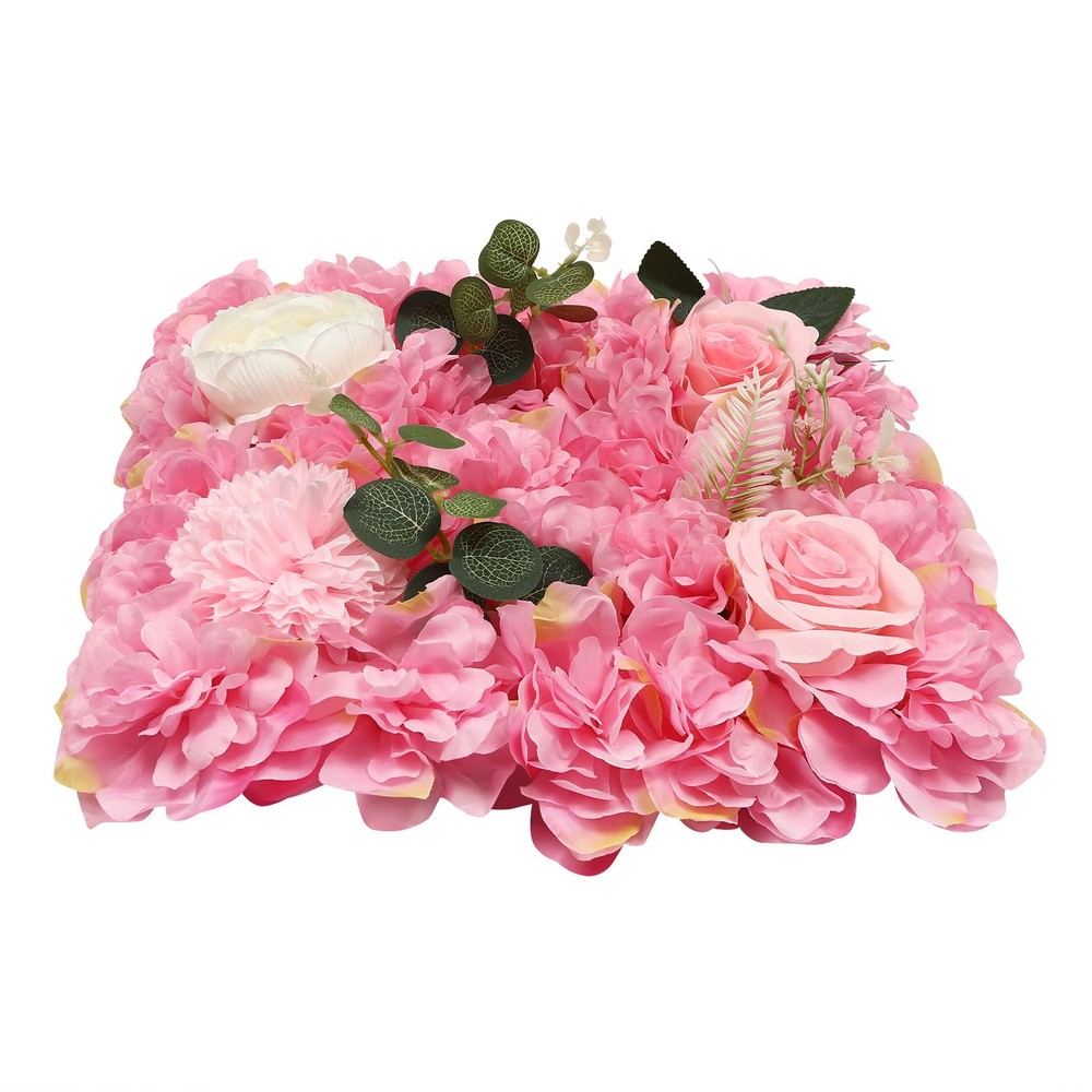 12pcs 3D Artificial Flower Wall Panel Silk Rose Mat for Wedding Backdrop 38*38cm