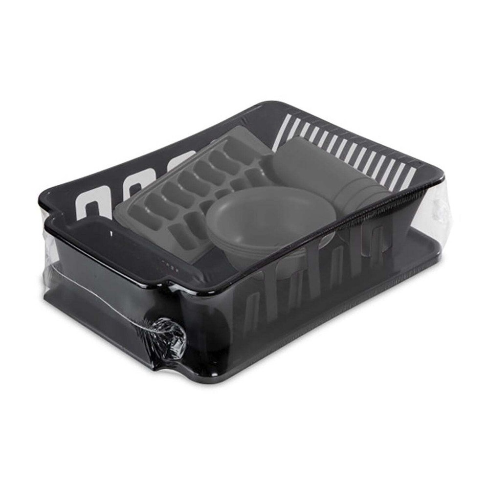 12 Piece Kitchen Set, Includes Sinkset, Bowls, Tumblers, Ice Cube Trays, Black