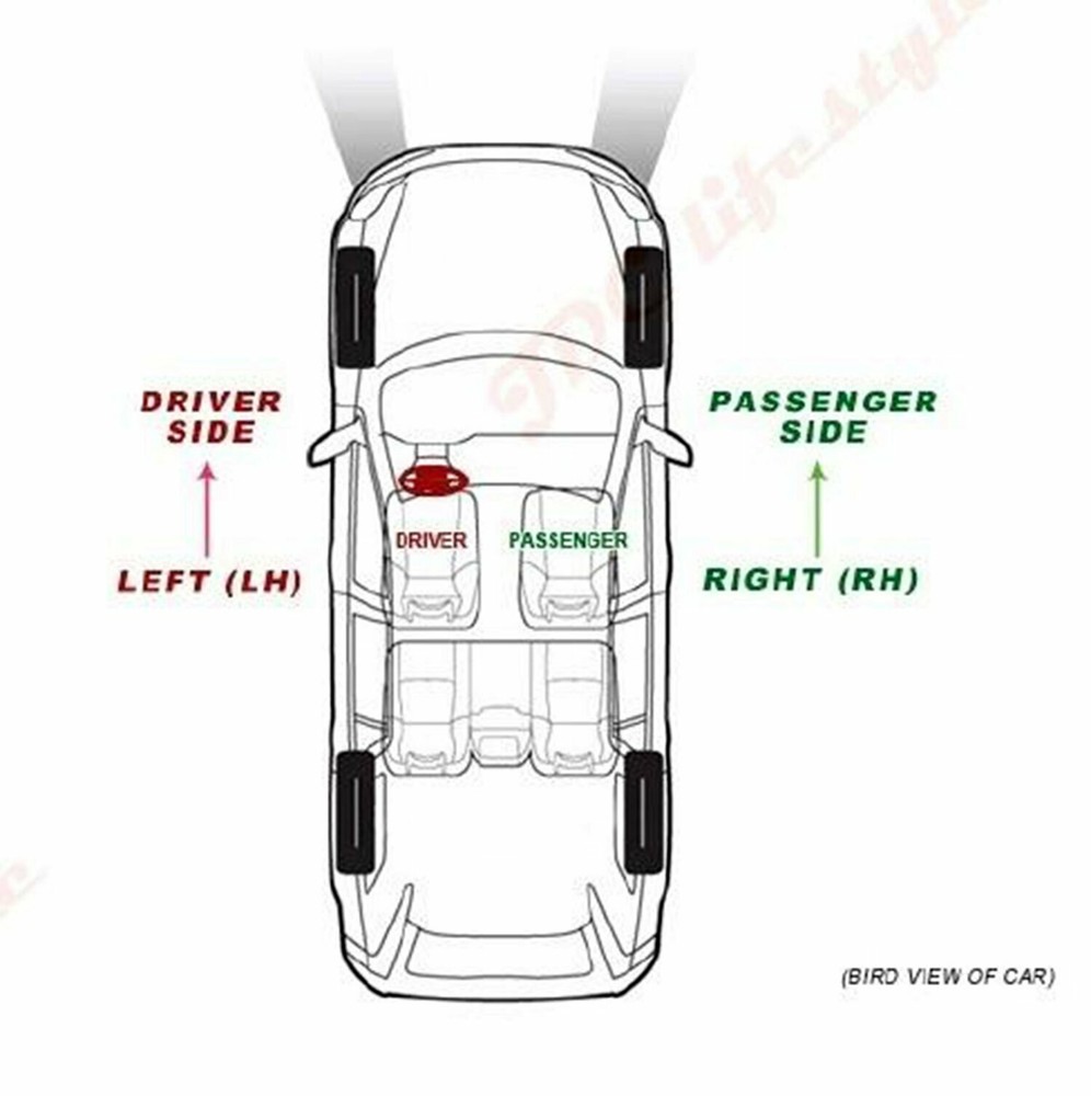 Mirror Glass Driver Side Left LH for 2003-2009 HUMMER H2 Replacement Adhesive