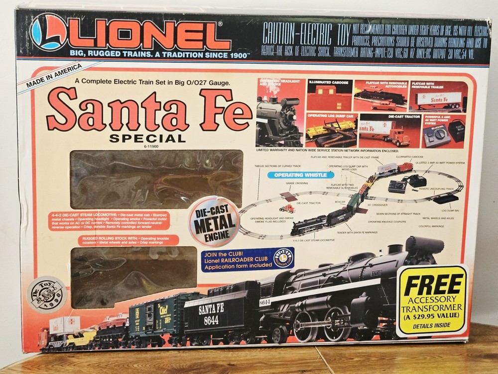 Lionel Santa Fe Special Electric Train Set - EMPTY BOX, See The Pics