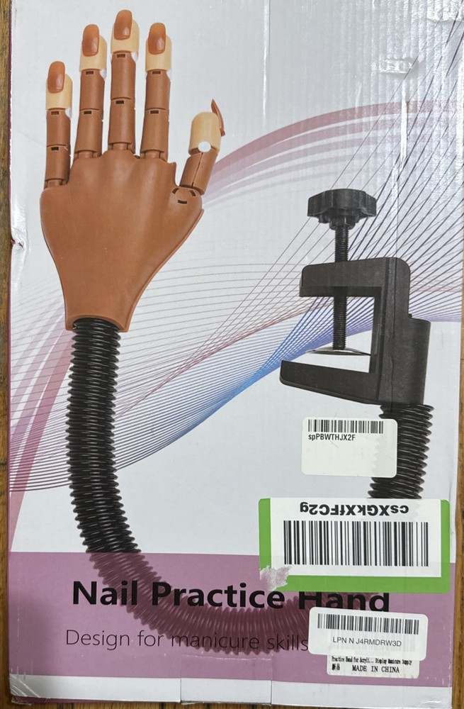 Practuce Nail  Hand Model With Clip Mannequin Display for Nail Art Practice