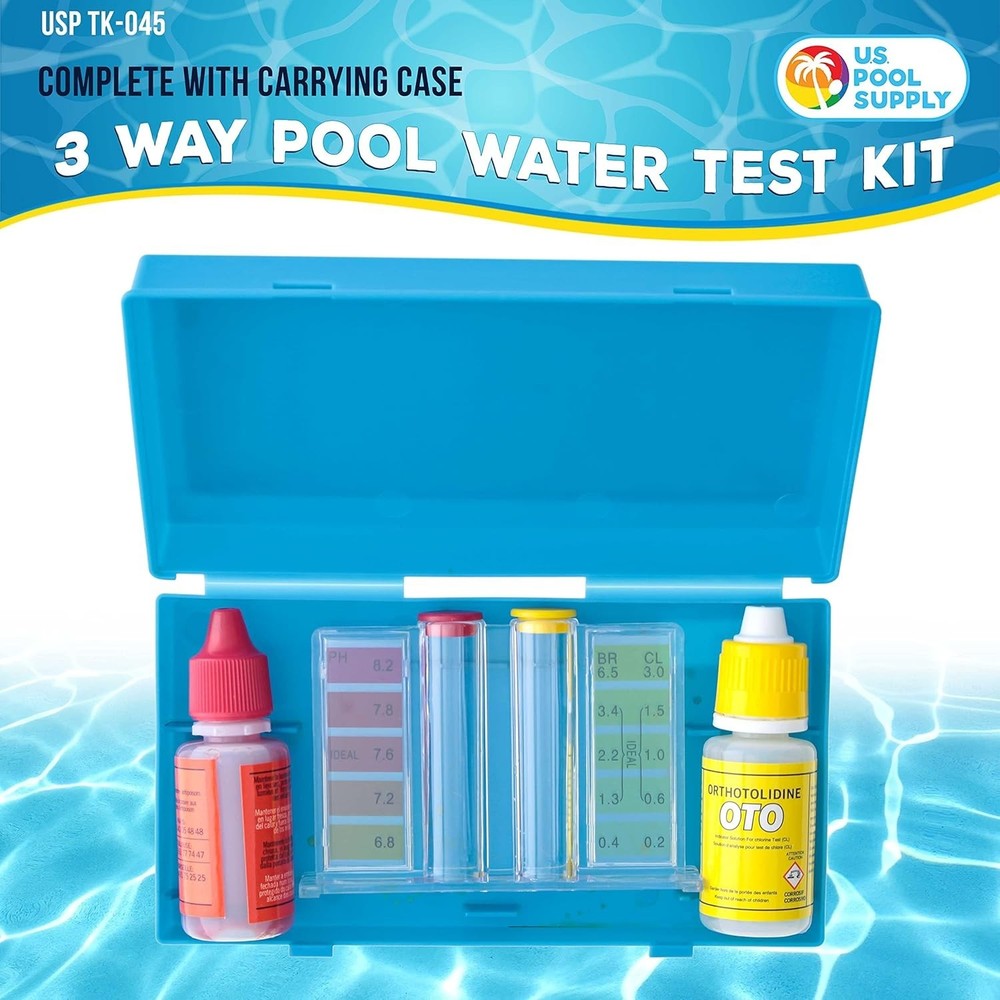 Swimming Pool Kit - 3-Way Water testing for pH, Chlorine, Bromine - Includes...