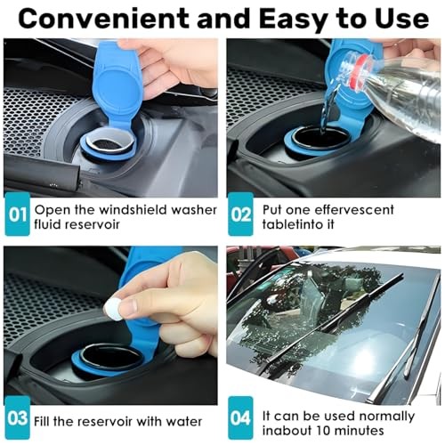 （100 PCS） Car Windshield Washer Tablets, Glass Cleaner, Concentrated Tablets,