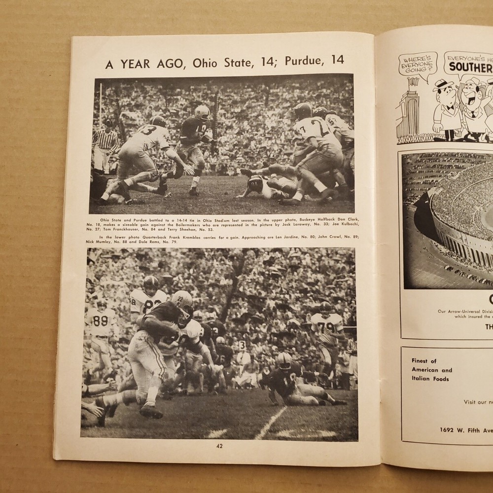 1189----1959 Ohio St at Purdue FB program - Homecoming Game