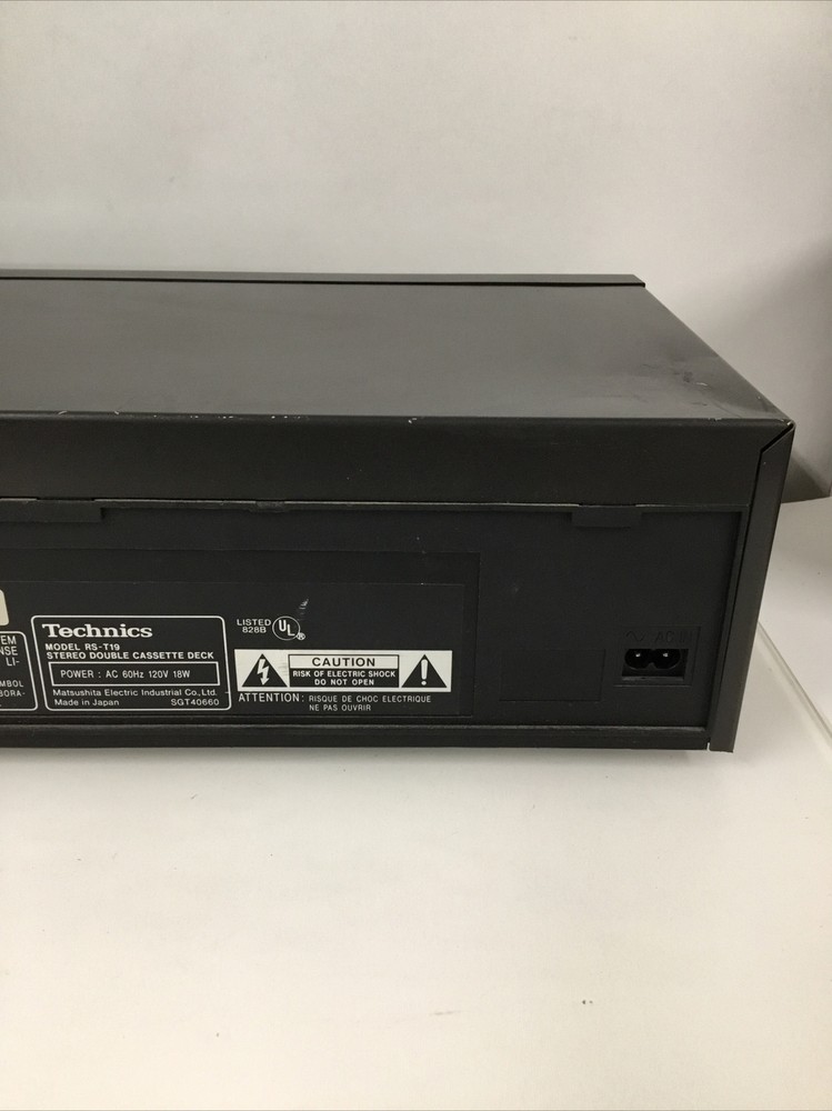 Technics Stereo Double Cassette Deck Player RS-T19 - Tested Working READ DESC!