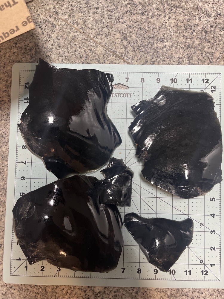 FLINT KNAPPING OBSIDIAN MATERIAL PREFORMS/BIG SPALLS 6 Lb