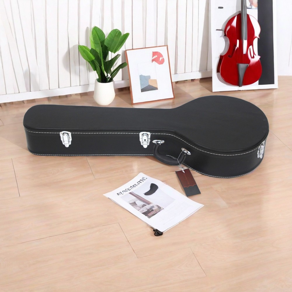 Black Banjos Hard Shell Case With 5-6 String & Microgroove, Banjoline Hard Case