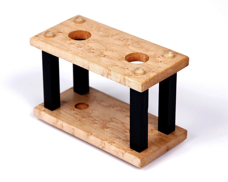 Lanier Pens - Maple and Ebony Upright Stand - 2 Pen