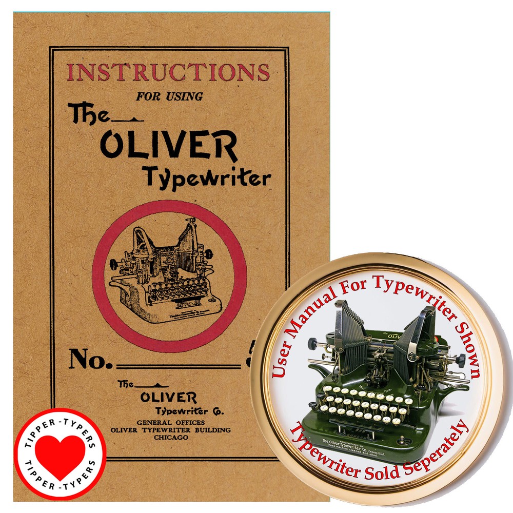 Oliver 5 Typewriter User Manual Instruction Owner's Guide Booklet Number Five