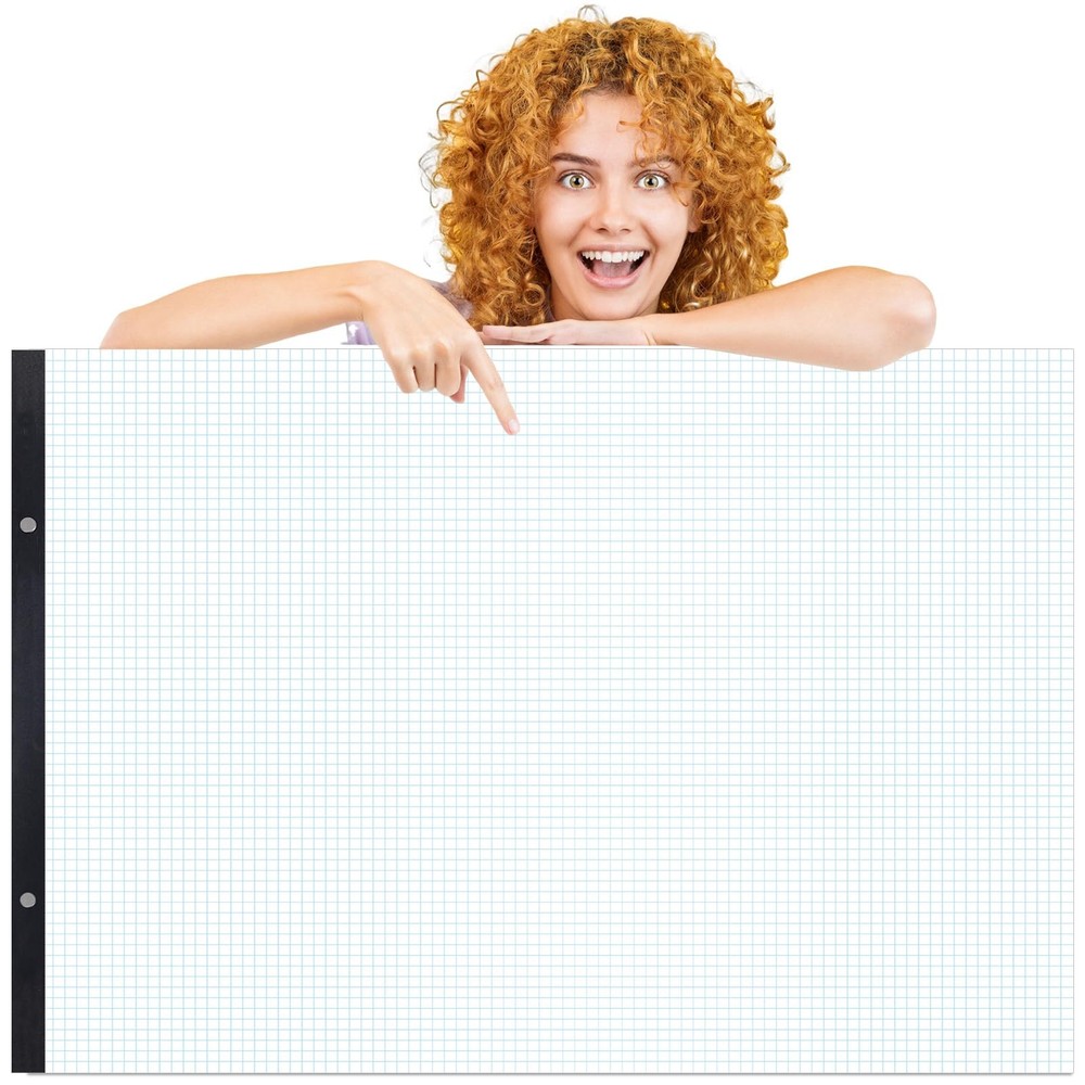 Large Engineering Graph Paper Pad 22x 17 Landscape 4 X 4 Blue Grid Pad Giant ...