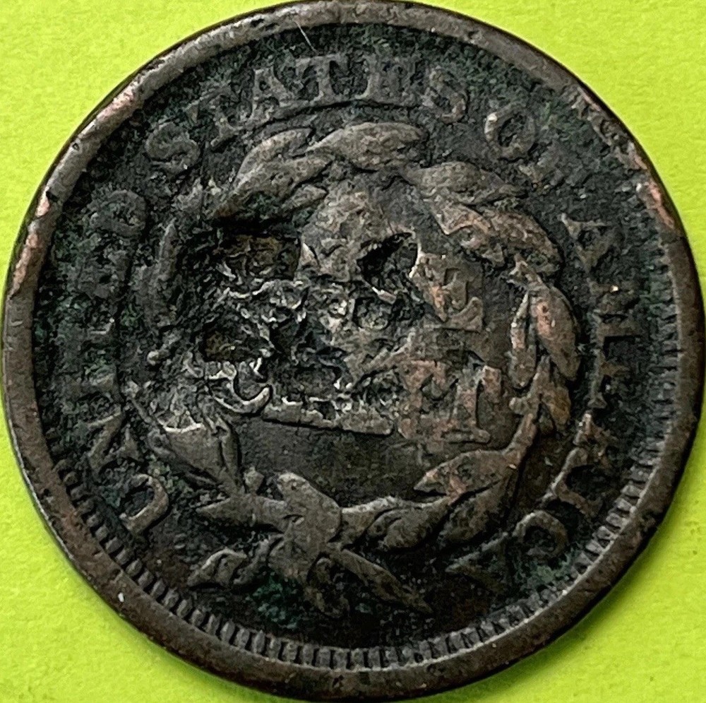 1845 Braided Hair Large Cent