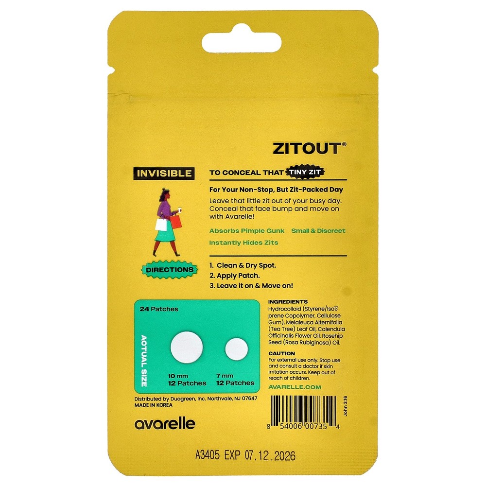 Zitout® Invisible , 24 Patches
